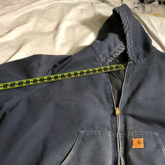 Carhartt Mens Jacket Size 5XL Hooded Full Zip Classic Quilted Gorpcore Navy - Picture 13 of 16